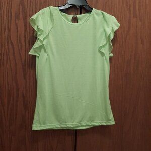 NEW ! Urban Buck Women Short Sleeve Lime Size XL